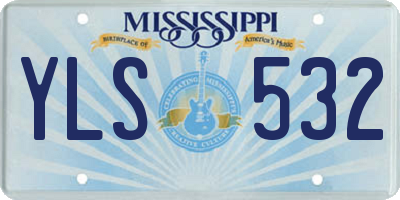 MS license plate YLS532