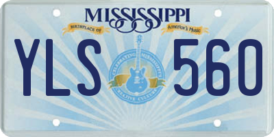 MS license plate YLS560