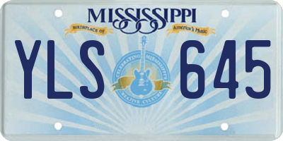MS license plate YLS645