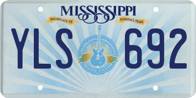 MS license plate YLS692