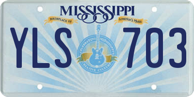 MS license plate YLS703