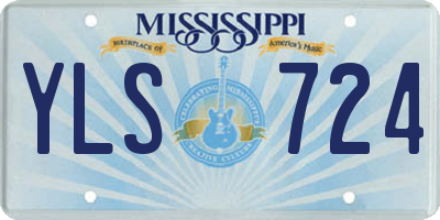 MS license plate YLS724