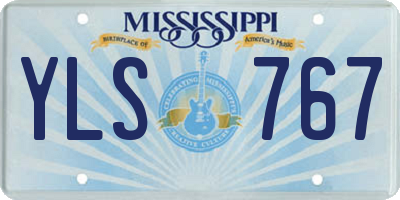 MS license plate YLS767