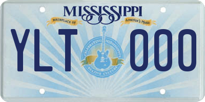 MS license plate YLT000