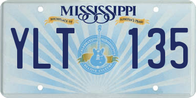 MS license plate YLT135