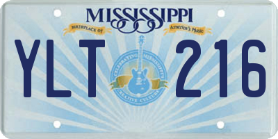 MS license plate YLT216