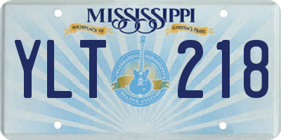 MS license plate YLT218