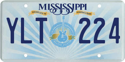 MS license plate YLT224