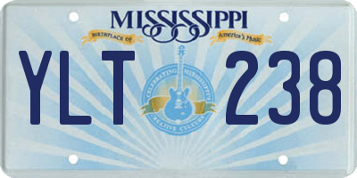 MS license plate YLT238