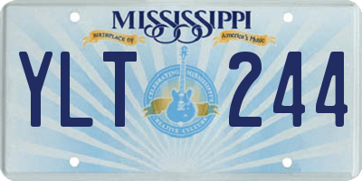 MS license plate YLT244