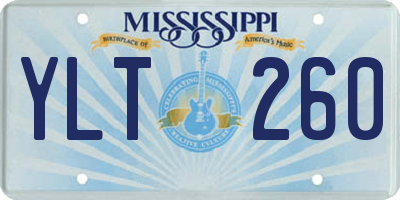 MS license plate YLT260