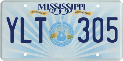 MS license plate YLT305