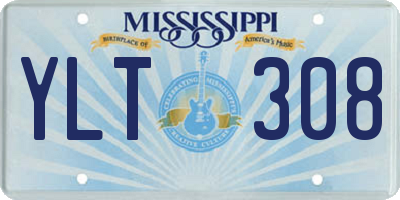 MS license plate YLT308