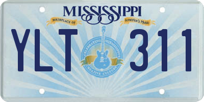 MS license plate YLT311