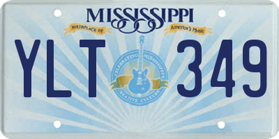 MS license plate YLT349