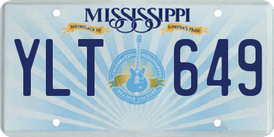 MS license plate YLT649