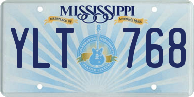 MS license plate YLT768