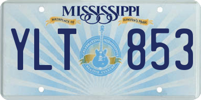 MS license plate YLT853