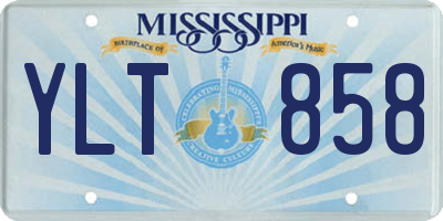 MS license plate YLT858