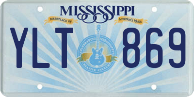 MS license plate YLT869