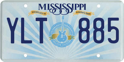 MS license plate YLT885