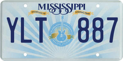 MS license plate YLT887