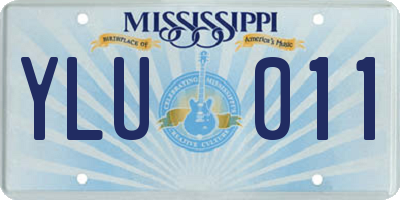 MS license plate YLU011