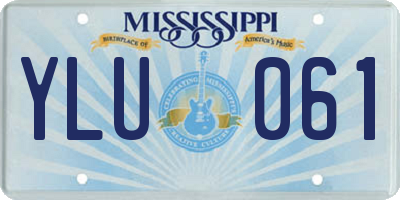 MS license plate YLU061