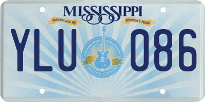 MS license plate YLU086