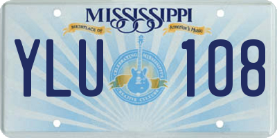 MS license plate YLU108