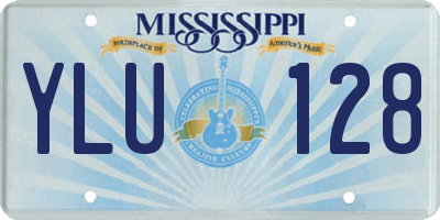 MS license plate YLU128