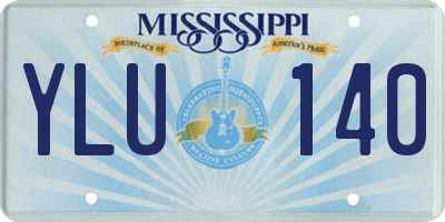 MS license plate YLU140