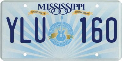 MS license plate YLU160