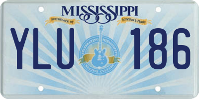 MS license plate YLU186