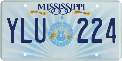 MS license plate YLU224