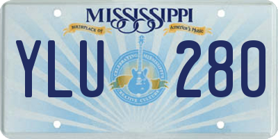 MS license plate YLU280