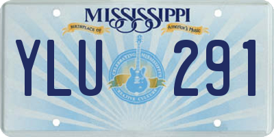 MS license plate YLU291