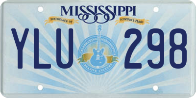 MS license plate YLU298