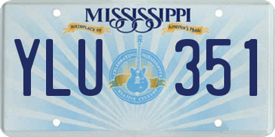 MS license plate YLU351
