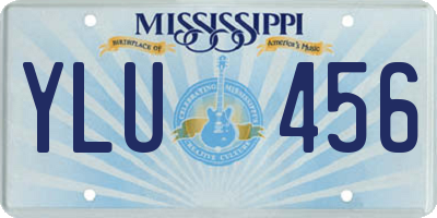 MS license plate YLU456