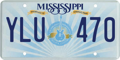 MS license plate YLU470