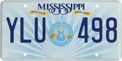 MS license plate YLU498