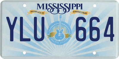 MS license plate YLU664