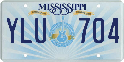 MS license plate YLU704