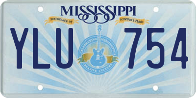 MS license plate YLU754