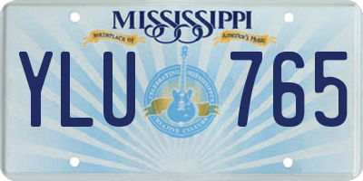 MS license plate YLU765