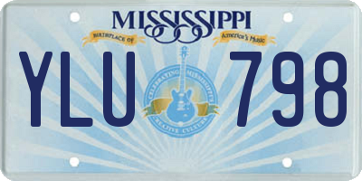 MS license plate YLU798