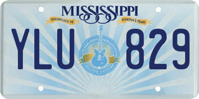 MS license plate YLU829