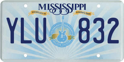 MS license plate YLU832