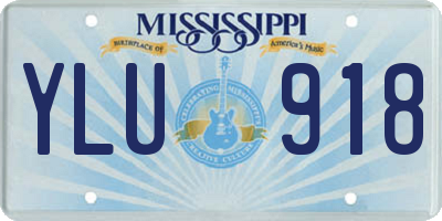 MS license plate YLU918